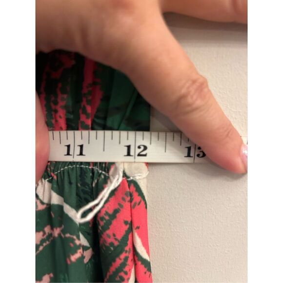 Flying Tomato Tropical Palm and Bird print high-low maxi dress size S Vacation B - Picture 6 of 8